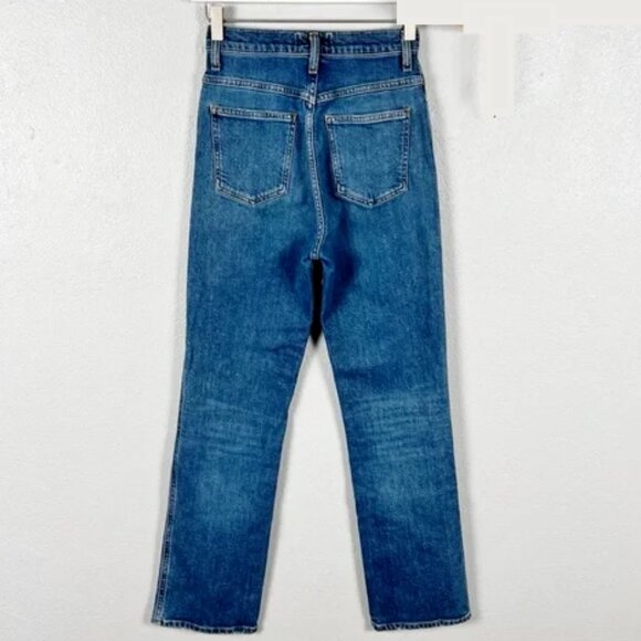 AGOLDE Pinch Waist High Rise Straight Jeans Size 24 Distressed Denim - Picture 3 of 5
